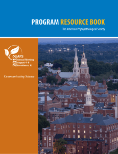 program resource book - American Phytopathological Society