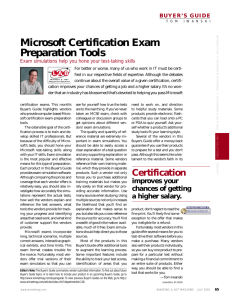 Microsoft Certification Exam Preparation Tools