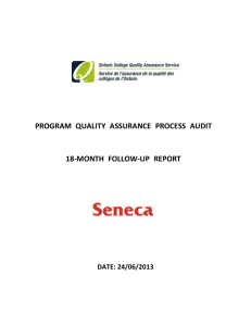 Seneca Followup 2013 - Ontario College Quality Assurance Service
