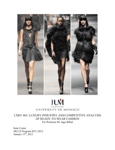 lxry 665: luxury industry and competitive analysis of