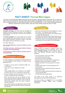 Forced Marriages - Sheffield Safeguarding Children Board Child