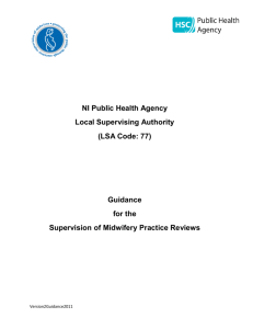 Guidance for the Supervision of Midwifery Practice Reviews
