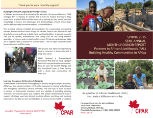 SPRING 2015 SEMI-ANNUAL MONTHLY DONOR REPORT