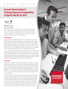 Crucial Conversations® Training Improves Productivity at Sprint