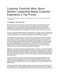 Customer Centricity Wins: Sprint Nextel's Leadership Makes