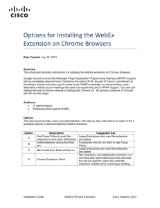 WebEx Chrome Extension Installation Guide