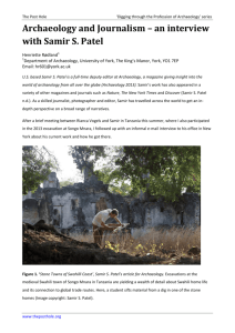 Archaeology and Journalism – an interview with Samir S. Patel