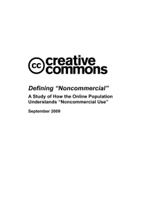 Defining “Noncommercial” - Creative Commons Movies
