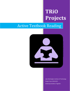Active Textbook Reading - Lake Washington Institute of Technology