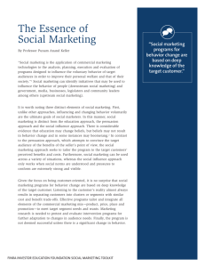The Essence of Social Marketing