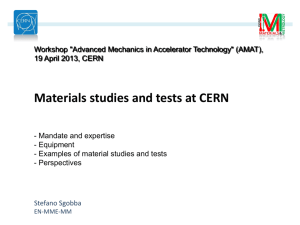 Materials studies and tests at CERN