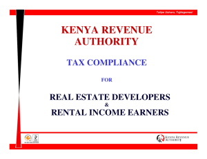 Tax Compliance - Kenya Revenue Authority