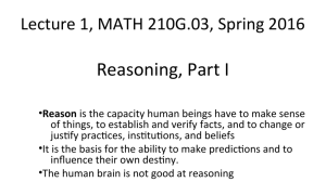 Reasoning - Mathematical Sciences Main Page