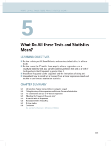 What Do All these Tests and Statistics Mean? - McGraw