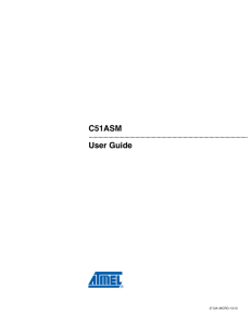 C51ASM User Guide - Atmel Corporation