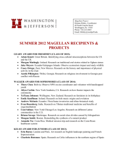 SUMMER 2012 MAGELLAN RECIPIENTS & PROJECTS