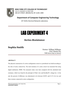sample of lab report – series resistance