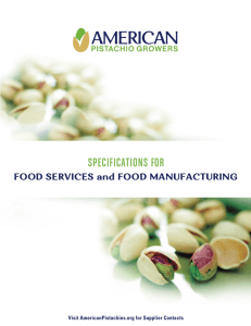 specifications for - American Pistachio Growers