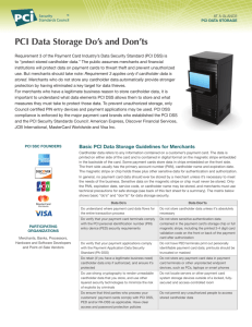 PCI Data Storage Do's and Don'ts