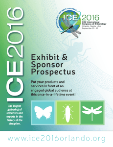 ICE Exhibitor Prospectus - ICE 2016 XXV International Congress of