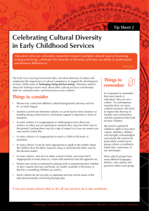 Celebrating Cultural Diversity in Early Childhood Services 610.99 Kb
