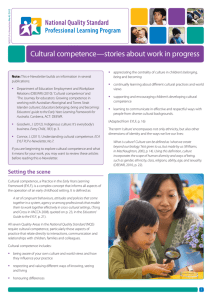 Cultural competence—stories about work in progress