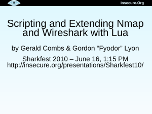 Scripting and Extending Nmap and Wireshark with Lua
