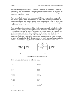 Lewis Dot Structure Mega Worksheet