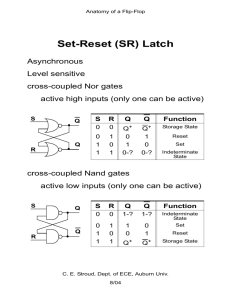 Set-Reset (SR) Latch