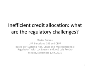 Inefficient credit allocation: what are the regulatory challenges?