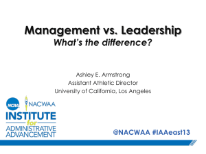 Leadership v. Management: What's the Difference?