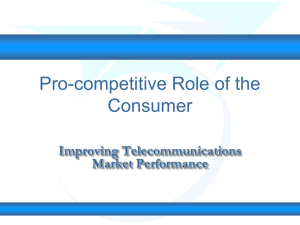 Pro-competitive Role of the Consumer