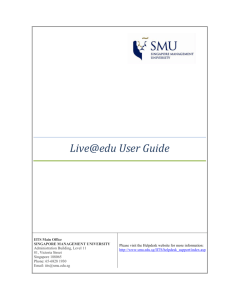 Live@edu User Guide - Singapore Management University
