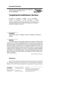 Targeting the Subthalamic Nucleus