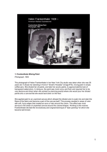 1. Frankenthaler Mixing Paint Photograph, 1964 This photograph of