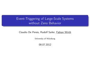 Event-Triggering of Large-Scale Systems without Zeno