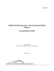Public Health Inspectors - Environment Health Officers