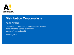 Distribution Cryptanalysis