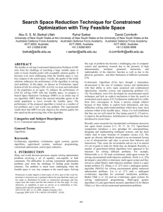 Search Space Reduction Technique for Constrained Optimization