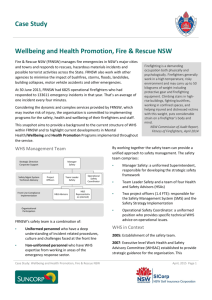 Wellbeing and Health Promotion, Fire & Rescue NSW