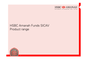 HSBC Amanah Funds SICAV Product range