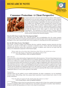 Research Note - Consumer Protection