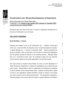 Construction Law - Borden Ladner Gervais LLP