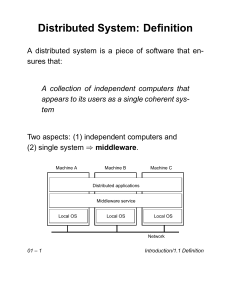 Distributed System: Definition
