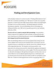 Finding and Development Costs - Rodgers Oil & Gas Consulting