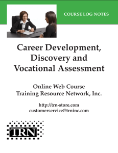 Career Development Web Course Log Notes
