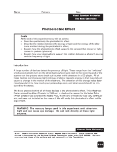 Photoelectric Effect - KSU Physics Education Research Group