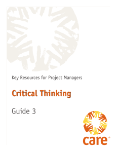 Key Resources for Project Managers -- Critical Thinking