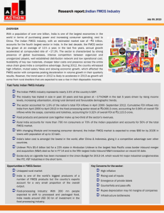 Research report::Indian FMCG Industry