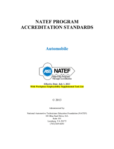 NATEF Program Accreditation Standards